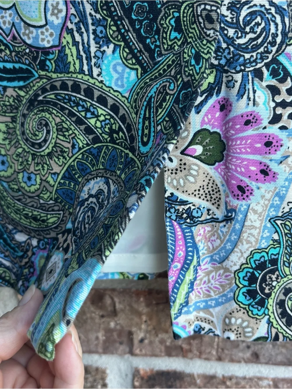Talbots Paisley Pencil Skirt - Green, Blue, Pink